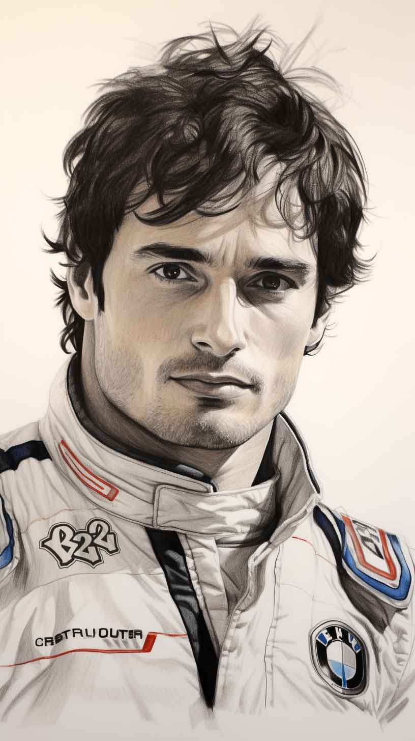 Carlos Sainz Race Fit Pencil Sketch by B22