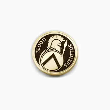 Blood Soldiers Brass Coin Deep Laser Engraved 40mm Brass Coin